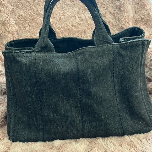 Prada Canapa Gray Denim with Strap 204 - Picture 2 of 14